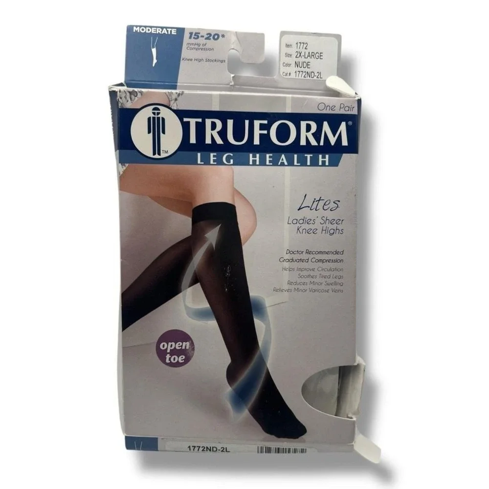 Truform - Sheer Knee Highs (open toe) -‎ Compression Stockings
